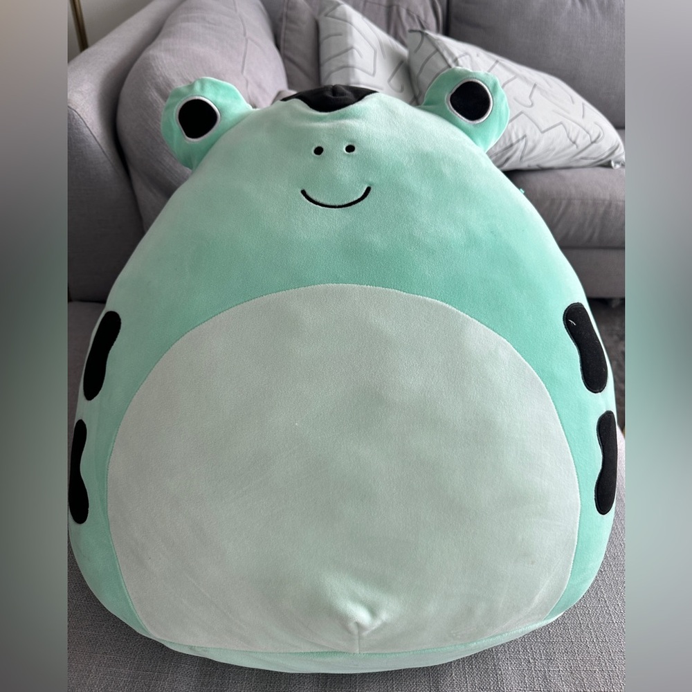 XL squishmallow Mint Green Frog Plush